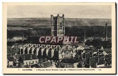 Cartes postales Auxerre L Eglise Saint Pierre Vue De L&#39Observatoire Manifacier