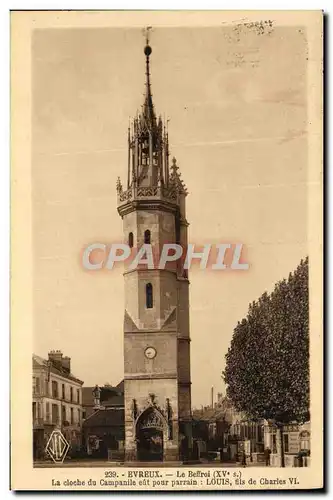 Cartes postales Evreux Le Beffroi