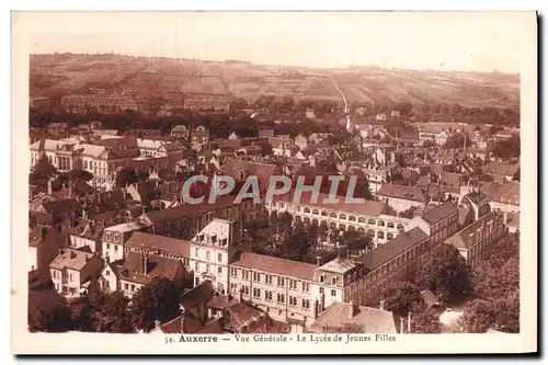 Ansichtskarte AK Auxerre Vue Generale Le Lycee De Jeunes Filles