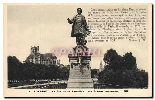 Ansichtskarte AK Auxerre La Statue De Paul Bert