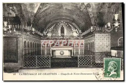 Ansichtskarte AK Cathedrale De Chartres Chapelle de Notre Dame sous terre