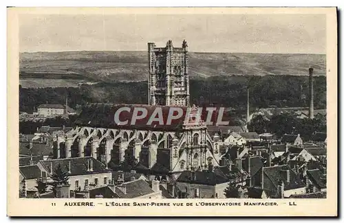 Cartes postales Auxerre L Eglise Saint Pierre Vue De L&#39Observatoire Manifacier