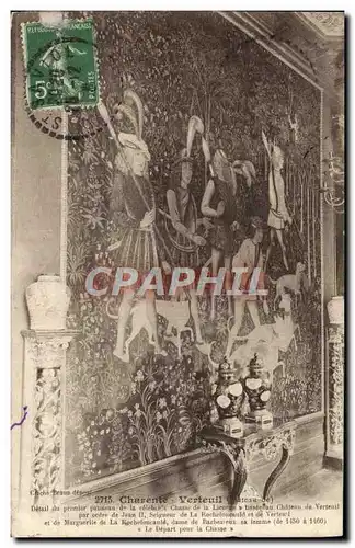 Cartes postales Charente Verteuil Detail du premier panneau de la celebre Chasse a la Licorne