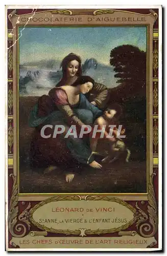 Cartes postales Leonard De Vinci Ste Anne la Vierge et l&#39enfant Jesus