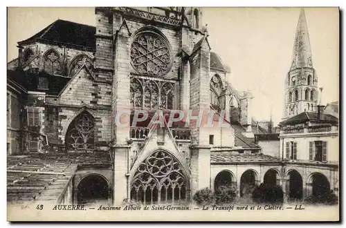 Cartes postales Auxerre Ancienne Abbave De Saint Germain Le transept nord et le cloitre