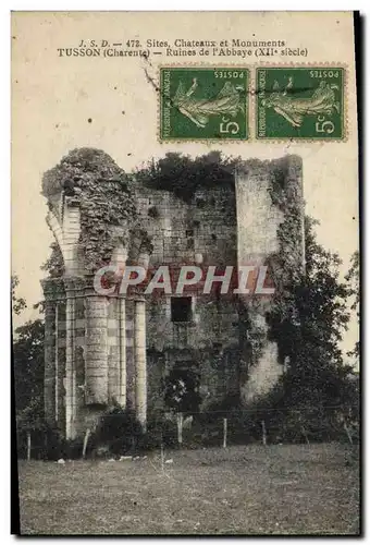 Cartes postales Tusson Ruines de l&#39Abbaye