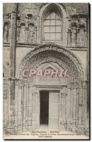 Ansichtskarte AK Charente Ruffec Portall roman de l&#39Eglise