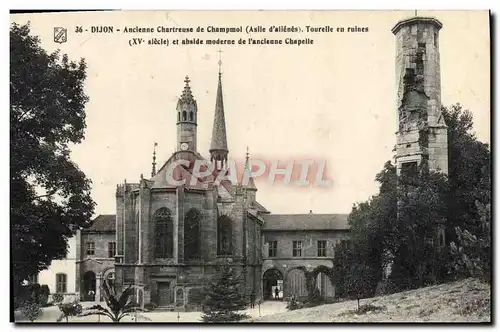 Cartes postales Dijon Ancienne Chartreuse de Champmol Tourelle en ruines et abside moderne de l&#39ancienne chap