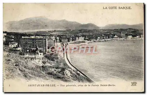 Cartes postales Saint Jean De Luz Vue Generale Prise de la Pointe Sainte Barbe