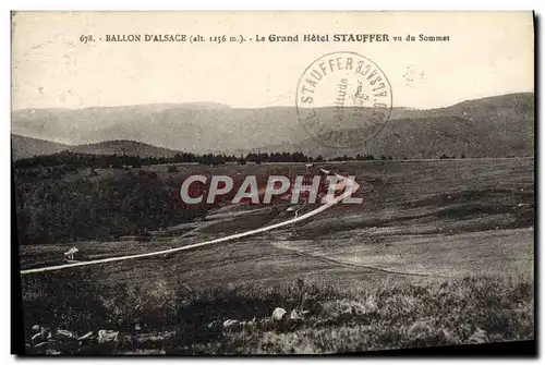 Cartes postales Ballon D&#39Alsace Le Grand Hotel Stauffer vu du Sommet