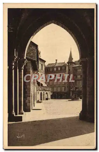 Ansichtskarte AK Tulle Parvis De La Cathedrale et place Emile Zola