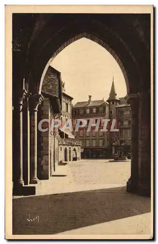 Cartes postales Tulle Parvis De La Cathedrale et place Emile Zola