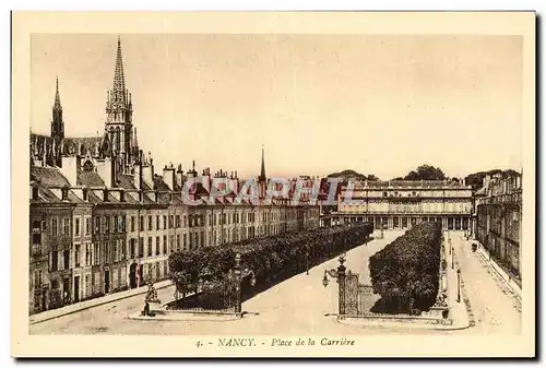 Cartes postales Nancy Place De La Carriere