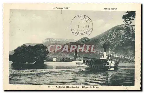 Cartes postales Annecy Depart Du Bateau