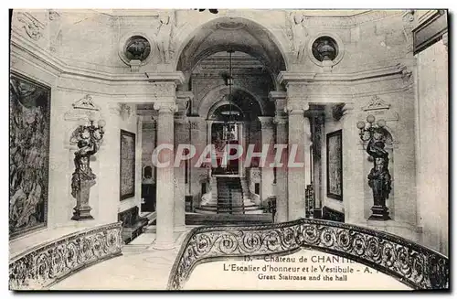 Cartes postales Chateau De Chantilly L&#39Escalier D&#39Honneur Et Le Vestibule