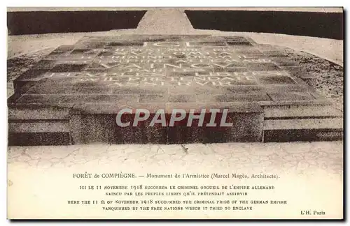Cartes postales Foret De Compiegne Monument De I'Armistice Militaria