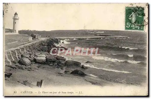 Cartes postales Cannes Le Phare Un Jour De Beau Temps