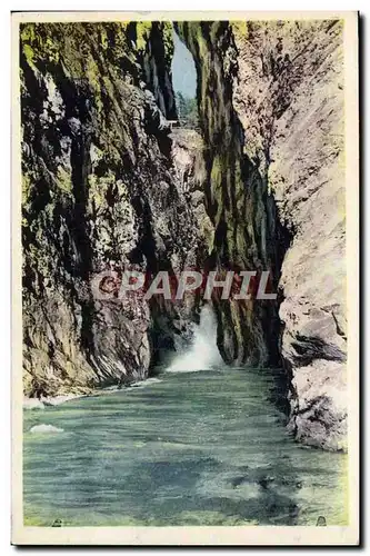 Ansichtskarte AK Gorges De La Diosaz Cascade du soufflet et pont naturel