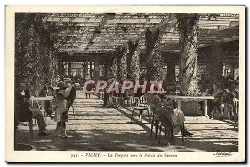 Cartes postales Vichy La Pergola vers le Palais des Sources