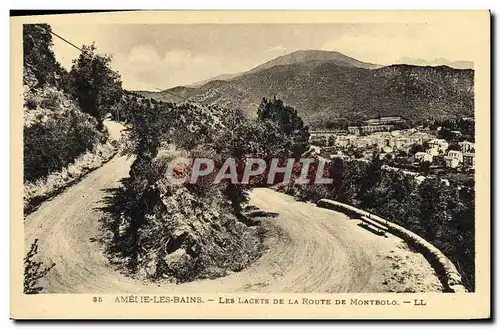 Ansichtskarte AK Amelie Les Bains Les Lacets De La Route De Montbolo
