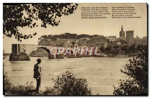 Cartes postales Avignon Le Pont St Benezet et le Rhone