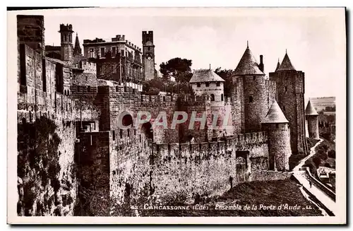 Ansichtskarte AK Carcassonne Ensemble de la Porte d&#39Aude