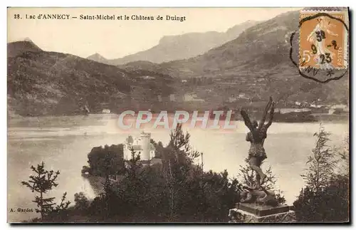 Cartes postales Lac D&#39Annecy Saint Michel et le Chateau de Duingt