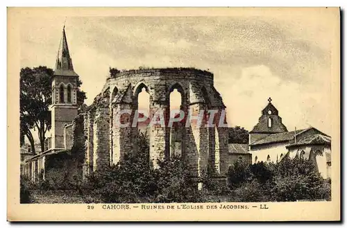 Ansichtskarte AK Cahors Ruines De L&#39Eglise Des Jacobins