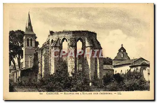 Cartes postales Cahors Ruines De L&#39Eglise Des Jacobins