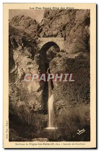 Cartes postales Les Pius Beaux Sites Des Alpes Envinrons De Digne Les Bains Cascade de Courbons