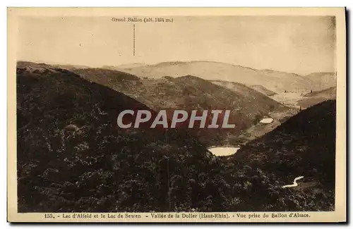 Ansichtskarte AK Grand Ballon Lac D&#39Alfeld Et Le Lac De Sewen Vallee De La Doller Vue prise du ballon d&#39Als