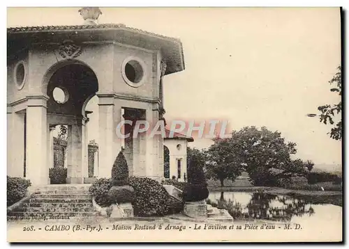 Cartes postales Cambo Maison Rostand A Arnaga Le Pavillon Et Sa Piece D'Eau