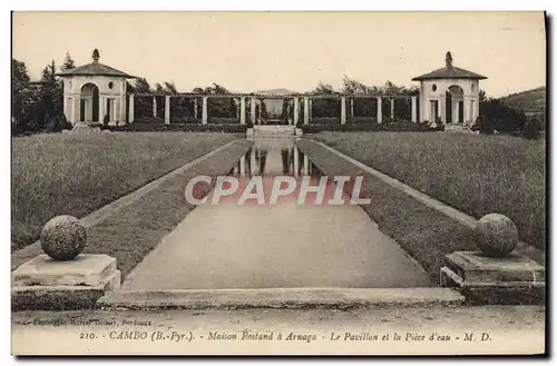 Cartes postales Cambo Maison D&#39Edmond Rostand Le pavillon et la piece d&#39eau