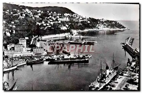 Cartes postales moderne Nice L&#39entree du port et le Mont Boron Bateau