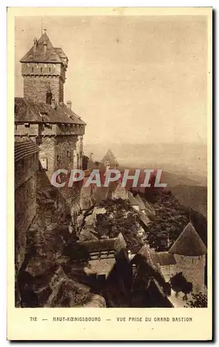 Ansichtskarte AK Haut Koenigsbourg Vue prise du grand bastion