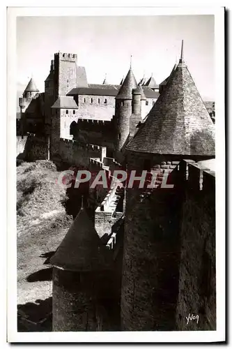 Ansichtskarte AK Carcassonne Perspective exterieure sur le chateau La Tour Pinte