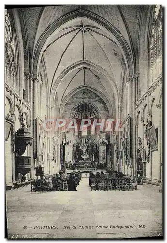 Cartes postales Poitiers Nej De L Eglise Sainte Radegonde