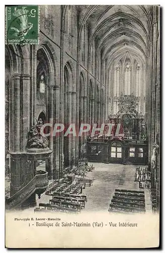 Cartes postales Basilique De Saint Maximin Vue Interieure