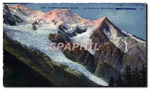 Cartes postales Chamonix Mont Blanc La Chaine Du Mont Blanc