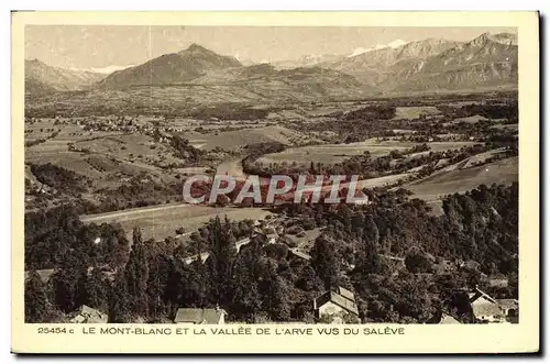 Cartes postales Le Mont Blanc Et La Vallee De L Arve Vus Du Saleve