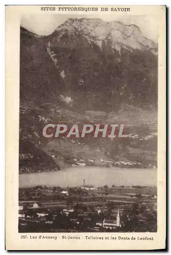 Ansichtskarte AK Lac D&#39Annecy St Jorioz Talloires Et Les Dents De Lanfont