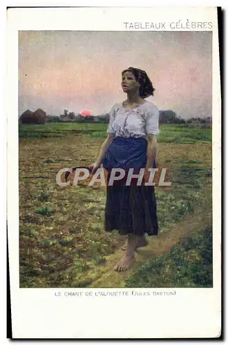 Cartes postales Le Chant De L&#39Alouette Jules Breton