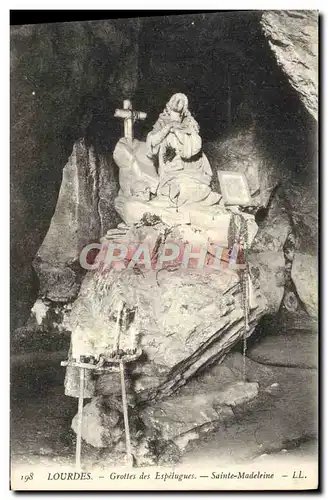 Ansichtskarte AK Lourdes Grottes des Espelugues Sainte Madeleine