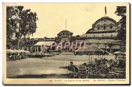 Ansichtskarte AK Vichy Le Casino et les Jardins Au Khedive Quatre chemins