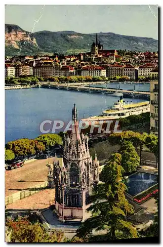 Cartes postales Geneve Monument Brunswick et Vue Sur la Ville