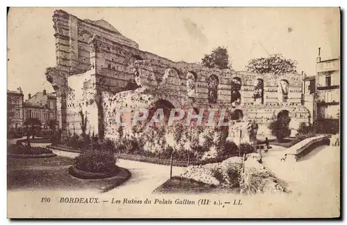 Cartes postales Bordeaux Les Ruines du Palais Gallien