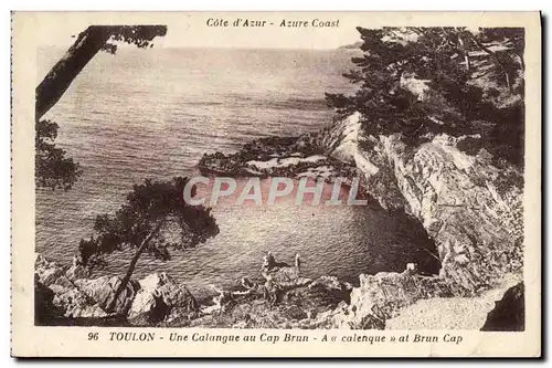 Cartes postales Toulon Une Calangue au Cap Brun