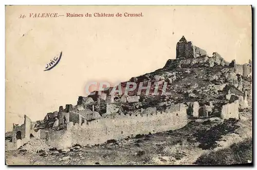 Cartes postales Valence Ruines du Chateau de Crussol