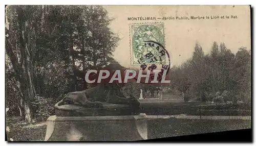 Cartes postales Montelimar Jardin Public Marbre le Lion et le Ret