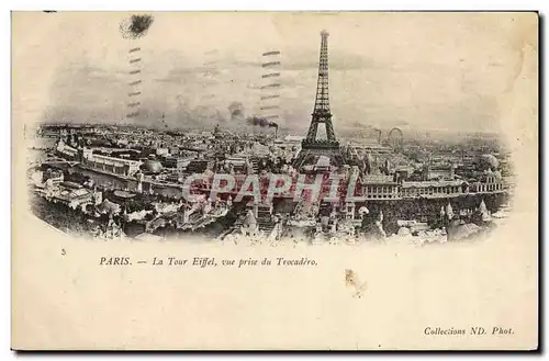 Ansichtskarte AK Paris La Tour Eiffel Vue Prise du Trocadero